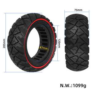 Neumático Sólido Ulip 9x3.0-5.5 con Banda de Rodadura de Diamante y Línea Roja, Neumático Todoterreno de 9 Pulgadas 9*3.0-5.5, Neumático de Panal para Todo Terreno - Product Image 2
