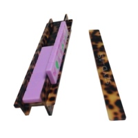 Ensemble personnalisé de 4 supports de mahjong de voyage en acrylique imitation écaille de tortue, supports de luxe MINI pour tuiles de mahjong américaines en écaille de tortue