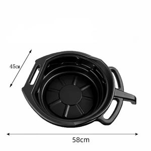 Bac de vidange d'huile |   Plastique noir anti-éclaboussures |   Bac de récupération d'huile moteur en plastique épaissi pour réparation automobile - Product Image 5