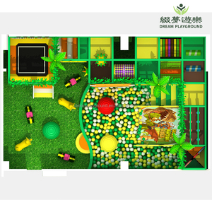 Rêve Enfants Intérieur <span class=keywords><strong>Jungle</strong></span> Thème Trampoline Ball Pool Toboggan en bois Balle de projection interactive Bouncing Battle Game Playground - Product Image 3