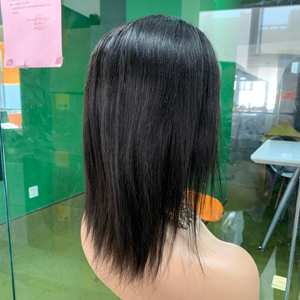 Wig Rambut Asli HD Lace Glueless DX458, Model Afro Kinky Curl Lurus Tanpa Jepit dan Sisir untuk Pasien - Product Image 2