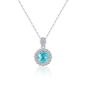 Ensemble de bijoux en argent 925 plaqué rhodium avec pendentif rond en zircon, boucles d'oreilles et bague, bijoux classiques pour femmes, cadeau de mariage ou de fête - Product Image 2