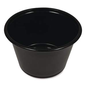 Gobelets jetables en polypropylène noirs Boardwalk Souffle 4 oz, 2 500/garniture - Product Image 4