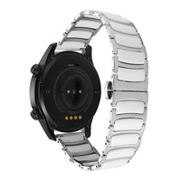 Bracelet de montre en acier inoxydable et céramique Upro Luxury, 18 mm, 20 mm, 22 mm, à libération rapide, fermoir pliant pour montre connectée