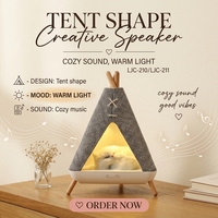 Tables tactiles Base bureau pour lampe de chevet design vivant tente créative forme de cadeau Rechargeable mignon LED lampe de Table Portable