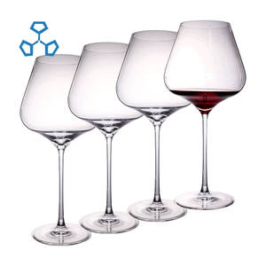 Gobelets à vin rouge à long pied élégants et haut de gamme pour hôtel, bar et restaurant, transparents, modernes, durables, avec logo personnalisé - Product Image 6
