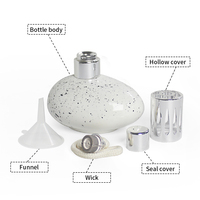 Brûleur d'arômes en céramique OEM personnalisé 275ML, diffuseur catalytique givré imprimé pour la maison, encens anti-odeur toutes saisons