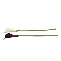 Bunga Calla Lily Putih Buatan PU Berkualitas Tinggi dengan Sentuhan Realistis untuk Dekorasi Meja Tengah, Pesta Pernikahan, dan Rumah