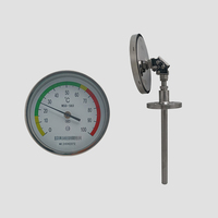 150mm Industrial Stainless Steel Bi-metal Thermometer Flange Insert with Sleeve