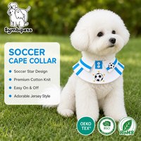 Bavoir de football personnalisé à col cape pour animaux de compagnie, certifié BSCI OEKO, costume de football pour animaux de compagnie, bandana à thème équipe nationale de football