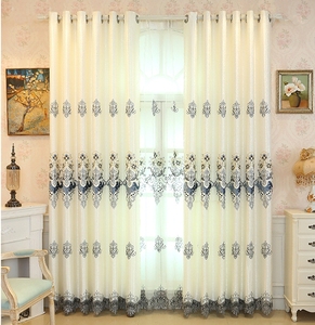 100% di vendita calda poliestere ricamato giallo <span class=keywords><strong>tende</strong></span> motivo <span class=keywords><strong>floreale</strong></span> tipo romano per alberghi tecnica tessuta - Product Image 3