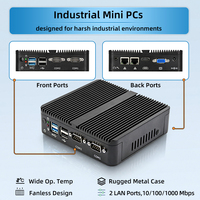 Mini PC industriel sans ventilateur N2940, double LAN, 8 Go DDR3L, sortie HD VGA, mini PC, fente MPCIe, WiFi, montage VESA, 2x RS232