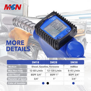 Outil de ravitaillement ergonomique à corps compact MSN, 60 L/min, 1 ou 2 entrées pour types de carburant, buse automatique avec compteur - Product Image 3