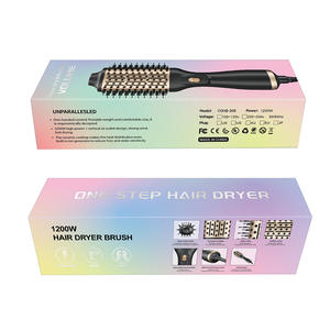 Brosses à <span class=keywords><strong>cheveux</strong></span> électriques 2-en-1 en gros, peigne à air chaud à ions négatifs pour le bouclage et le lissage, peigne lisseur à chauffage rapide pour - Product Image 5