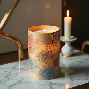 Caja Cilíndrica Redonda de Cartón Ecológica de Lujo con Impresión Personalizada para Empaque de Regalo de Velas Aromáticas - Product Image 3