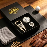 Outil de réparation de divots de golf personnalisé avec marqueur de balle en forme de cigare, magnétique, en métal, à une seule pointe, et clip pour chapeau