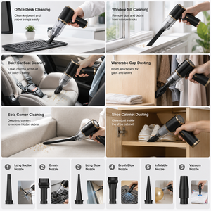 Portable 20KPa 100W Brushless Handheld Car Vacuum Cleaner 4 in 1 Air Blower Duster Inflator Vacuum <b>Pump</b> for home car OEM ODM - Product Image 3