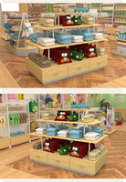 Meuble d'îlot rectangulaire multi-niveaux pour supermarché, présentoir pour magasin maternelle et infantile, vêtements et chaussures pour bébés, étagère de table à eau courante