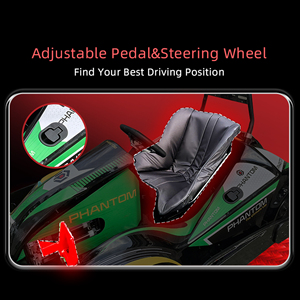 Kart à pédales électrique Kupao pour adolescents, batterie au lithium 48v, kart à dérive électrique pour adultes/enfants, 35 km/h, pédales réglables - Product Image 2