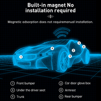 Traceur GPS magnétique portable pour voiture, clôture électronique, mini traceur GPS pour voiture, traceur GPS magnétique en temps réel pour voiture