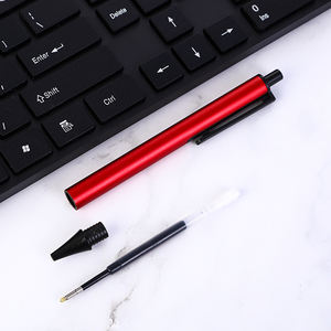 Fabriek Nieuwe Semi-Metalen Drukknop Balpen Blauwe Inkt Voor Zakelijk Kantoor & Reclame Cadeau - Product Image 6