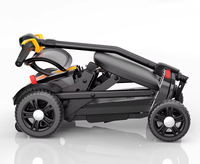 Scooter électrique à 4 roues pliable avec cadre en alliage d'aluminium, moteur sans balais 120W, batterie au lithium 24V 6.6Ah