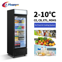 Équipement de réfrigération à porte simple pour supermarché, refroidisseur de boissons à porte vitrée, réfrigérateur commercial de présentation