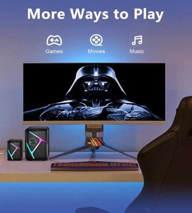 Bán buôn không thấm nước PC phụ kiện Gamer ánh sáng có dây máy tính để bàn Xách Tay USB RGB chơi game Loa - Product Image 4