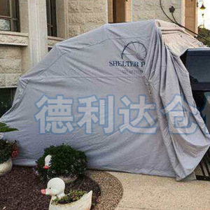 Folding Carport L5800*D2600*H2100mm Grey PVC Coated Portable Outdoor Garage Shelter - Product Image 2