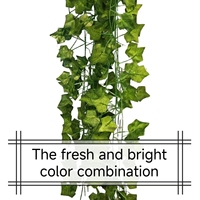 Haute Qualité Artificielle Feuille Verte Raisin Vigne Plafond Décoration Simulation Rotin En Plastique Creeper Enchevêtré Fleurs Herbe