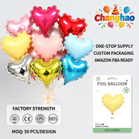 Ballon en aluminium en forme de cœur à motif ondulé de 20 pouces, accessoires photo, ballon flottant, décorations d'ambiance pour anniversaire, mariage, fête