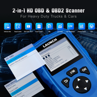 Escáner para Camiones de Trabajo Pesado LAUNCH CR HD V2 con Conector de 6 Pines y 9 Pines, Compatible con Protocolos J1939 y J1708 para Diagnóstico de Vehículos Comerciales