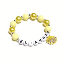 Mignon Coloré Shell EVELYN Lettre Perlée Bracelet À La Main Lettre Déclaration Coloré Perle Bracelet pour Filles Enfants