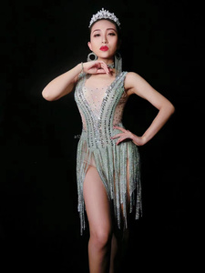 Costume <span class=keywords><strong>de</strong></span> pampilles en métal, avec strass, pour la danse ou la danse, design <span class=keywords><strong>de</strong></span> la belle et moderne, nouvelle tendance - Product Image 4