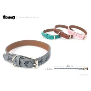 Yommy <b>Pet</b> <b>Collar</b> 42cm Gray With Dog Print For Dogs - Product Image 1