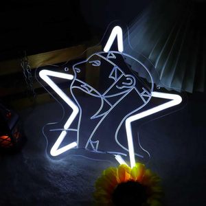 Enseigne au néon Sisters Star <span class=keywords><strong>Rock</strong></span> Music Neon Lights pour décoration murale, lumière LED à intensité variable pour chambre à coucher Bar Musique Enseignes au néon personnalisées - Product Image 6