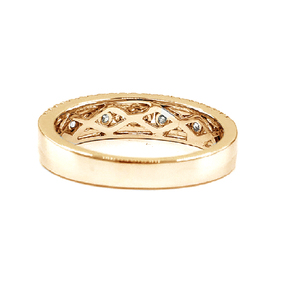 Grossiste HK – Bagues de fiançailles classiques en or blanc 18 carats, taille brillant, 56 pièces, 0,80 carat, sertissage en canal, qualité garantie - Product Image 3