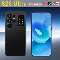 Smartphone S26 Ultra 7,3" 90Hz Android 15 16 Go 1 To 108 MP 8800 mAh Deca Core 5G Double SIM Carte TF Reconnaissance Faciale Écran LED