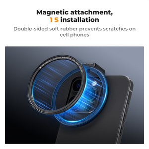 Kit de filtres magnétiques K&F CONCEPT 67mm CPL/ND2-<span class=keywords><strong>32</strong></span> pour objectif de téléphone avec clip, anneau adaptateur magnétique, griffe porte-accessoire et bouton de verrouillage - Product Image 6