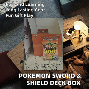 Vente en gros de cartes Pokémon bon marché, 100 cartes PTCG Sword Shield, boîte de booster de cartes flash, jeux de société en métal - Product Image 2
