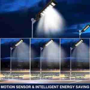 Yeni icat Intiligent ışık kontrolü güneş sokak ışık 320w açık su geçirmez uzun ömürlü büyük pil LED sokak lambası - Product Image 4