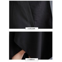 Nouvelle Collection Automne 2026 – Manteau Long Femme Chic et Minimaliste Noir Déstructuré à Ourlet Asymétrique, Fermeture Éclair sur le Devant, Longueur Mi-Mollet, Coupe Ample – Vente en Gros