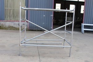 Andamios nhiệm vụ nặng nề thang khung giàn giáo giàn giáo đặt tháp thép sơn tĩnh điện H khung giàn giáo để xây dựng - Product Image 6