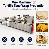 Machine automatique de fabrication de tortillas à diamètre et épaisseur réglables pour tacos et wraps