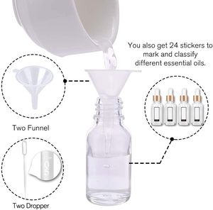 Botella con Gotero Transparente, Botella de Vidrio Ámbar Cuadrada para Gotas para los Ojos, 30 ml, Envase Cosmético para Suero - Product Image 3