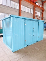 Conteneur de stockage mobile en acier industriel de 12 pieds pour le transport à plat pour l'entrepôt, le garage et le hangar.