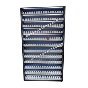Metal Cigarette Display Unit Rack Stand With Eye Catching Light Boxes For Sale Tobacco Display Cabinet