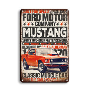 Segni Vintage personalizzati in metallo insegne all'ingrosso retrò auto <span class=keywords><strong>e</strong></span> motocicli Garage segni decorativi UV stampa insegne pubblicitarie di latta - Product Image 3