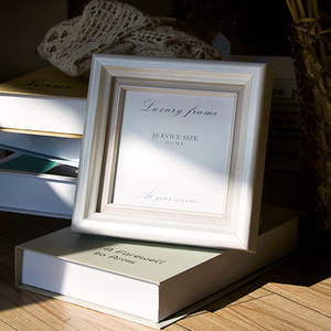 Khung Tranh Gỗ Sơn Màu Trắng Phong Cách Đau Khổ Khung Vuông Nhỏ Khung Ảnh Trang Trại - Product Image 6