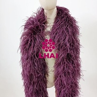Boa naturel plume d'autruche Boas écharpe 20ply plumes épaisses pour vêtement vêtements robe Costumes de fête Performance danse